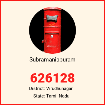 Subramaniapuram pin code, district Virudhunagar in Tamil Nadu