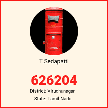 T.Sedapatti pin code, district Virudhunagar in Tamil Nadu