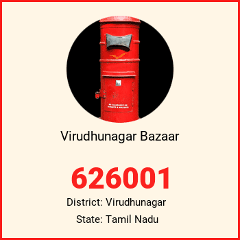 Virudhunagar Bazaar pin code, district Virudhunagar in Tamil Nadu
