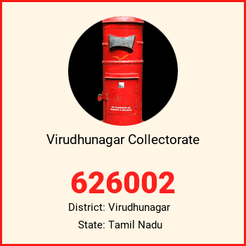Virudhunagar Collectorate pin code, district Virudhunagar in Tamil Nadu