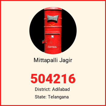 Mittapalli Jagir pin code, district Adilabad in Telangana