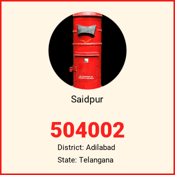 Saidpur pin code, district Adilabad in Telangana