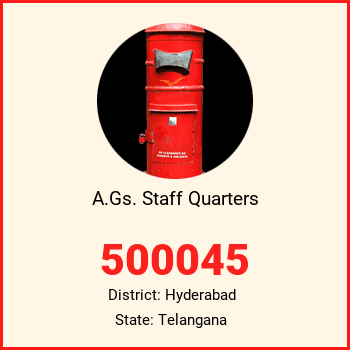 A.Gs. Staff Quarters pin code, district Hyderabad in Telangana