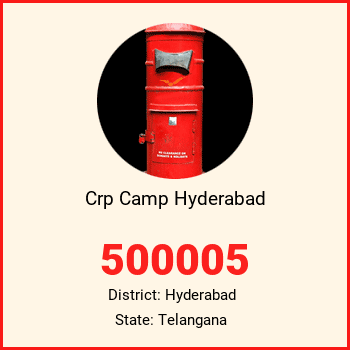 Crp Camp Hyderabad pin code, district Hyderabad in Telangana