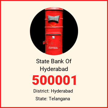 State Bank Of Hyderabad pin code, district Hyderabad in Telangana