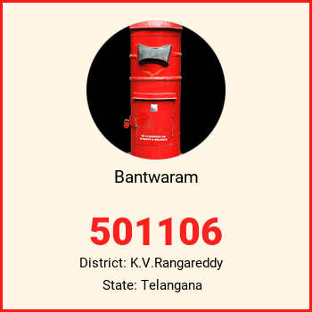 Bantwaram pin code, district K.V.Rangareddy in Telangana