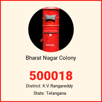 Bharat Nagar Colony pin code, district K.V.Rangareddy in Telangana
