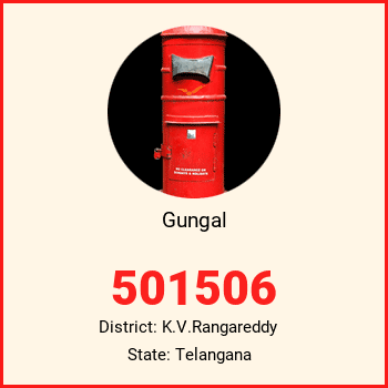 Gungal pin code, district K.V.Rangareddy in Telangana
