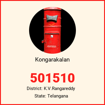 Kongarakalan pin code, district K.V.Rangareddy in Telangana