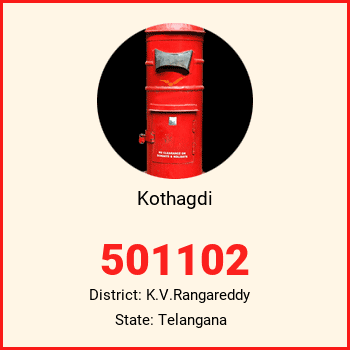 Kothagdi pin code, district K.V.Rangareddy in Telangana