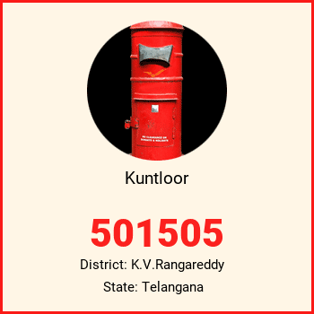 Kuntloor pin code, district K.V.Rangareddy in Telangana