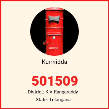 Kurmidda pin code, district K.V.Rangareddy in Telangana