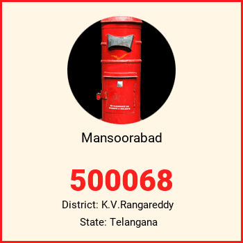 Mansoorabad pin code, district K.V.Rangareddy in Telangana
