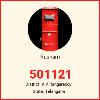 Rasnam pin code, district K.V.Rangareddy in Telangana