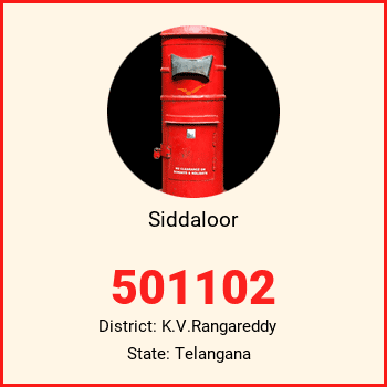 Siddaloor pin code, district K.V.Rangareddy in Telangana