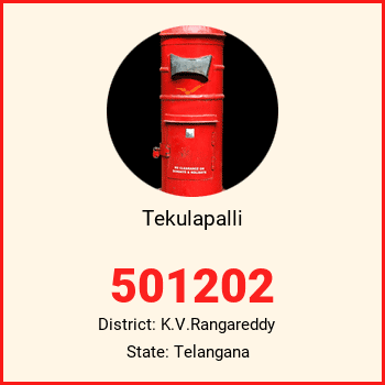 Tekulapalli pin code, district K.V.Rangareddy in Telangana