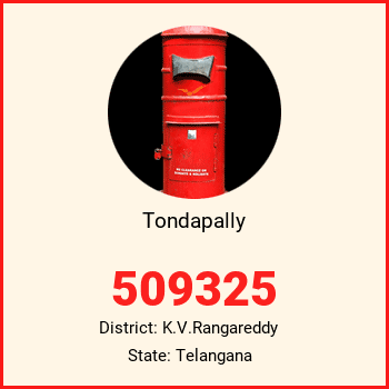 Tondapally pin code, district K.V.Rangareddy in Telangana
