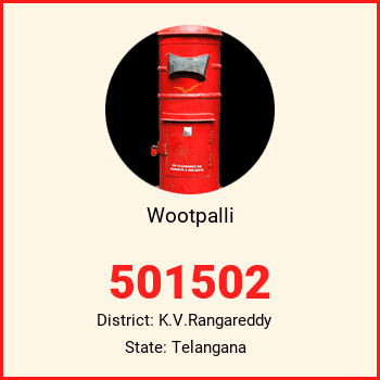 Wootpalli pin code, district K.V.Rangareddy in Telangana