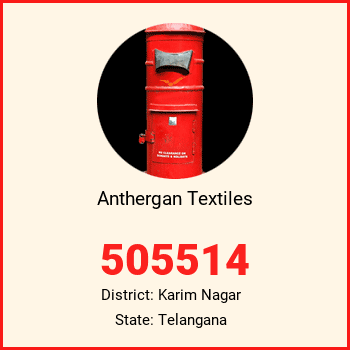 Anthergan Textiles pin code, district Karim Nagar in Telangana