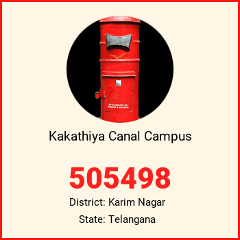 Kakathiya Canal Campus pin code, district Karim Nagar in Telangana