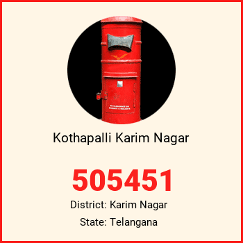 Kothapalli Karim Nagar pin code, district Karim Nagar in Telangana