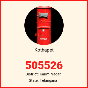 Kothapet pin code, district Karim Nagar in Telangana
