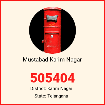 Mustabad Karim Nagar pin code, district Karim Nagar in Telangana