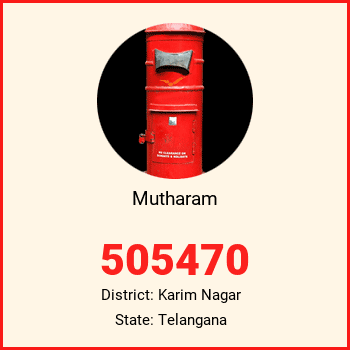 Mutharam pin code, district Karim Nagar in Telangana