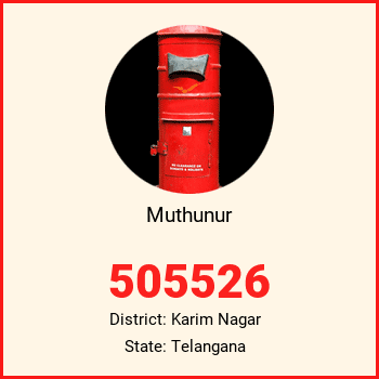 Muthunur pin code, district Karim Nagar in Telangana