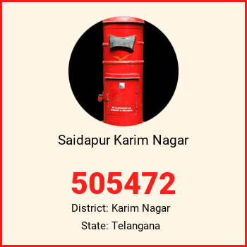 Saidapur Karim Nagar pin code, district Karim Nagar in Telangana