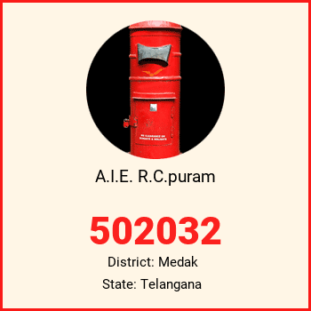 A.I.E. R.C.puram pin code, district Medak in Telangana