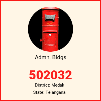 Admn. Bldgs pin code, district Medak in Telangana