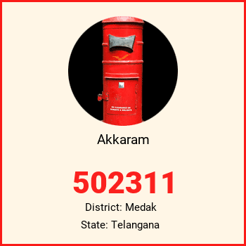 Akkaram pin code, district Medak in Telangana
