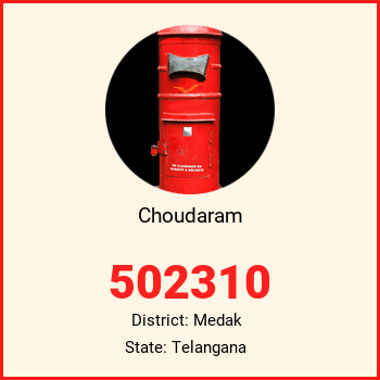 Choudaram pin code, district Medak in Telangana