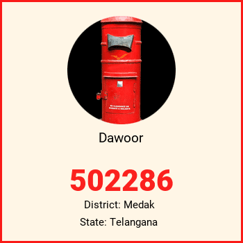 Dawoor pin code, district Medak in Telangana