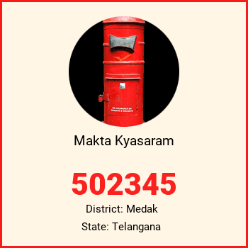 Makta Kyasaram pin code, district Medak in Telangana