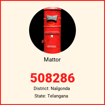 Mattor pin code, district Nalgonda in Telangana