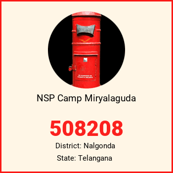 NSP Camp Miryalaguda pin code, district Nalgonda in Telangana
