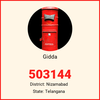 Gidda pin code, district Nizamabad in Telangana
