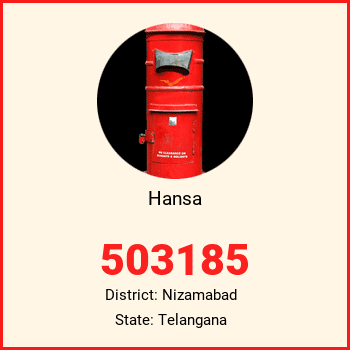 Hansa pin code, district Nizamabad in Telangana
