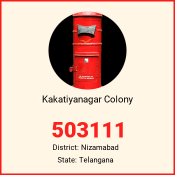 Kakatiyanagar Colony pin code, district Nizamabad in Telangana