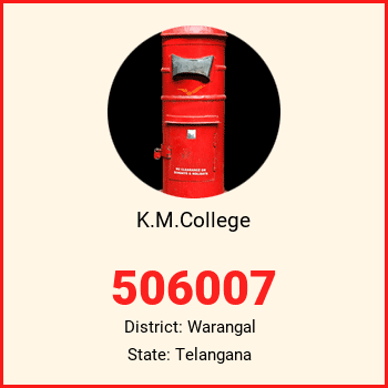 K.M.College pin code, district Warangal in Telangana