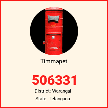 Timmapet pin code, district Warangal in Telangana