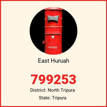 East Huruah pin code, district North Tripura in Tripura