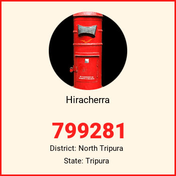 Hiracherra pin code, district North Tripura in Tripura