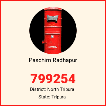 Paschim Radhapur pin code, district North Tripura in Tripura