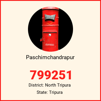 Paschimchandrapur pin code, district North Tripura in Tripura