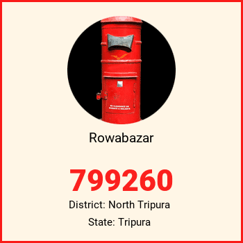 Rowabazar pin code, district North Tripura in Tripura
