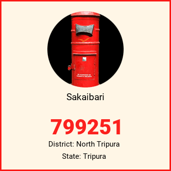 Sakaibari pin code, district North Tripura in Tripura