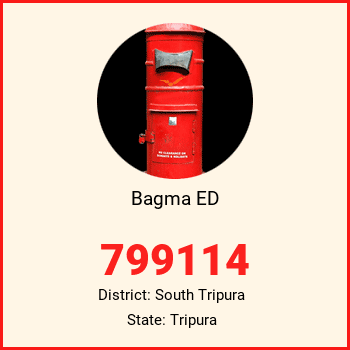 Bagma ED pin code, district South Tripura in Tripura